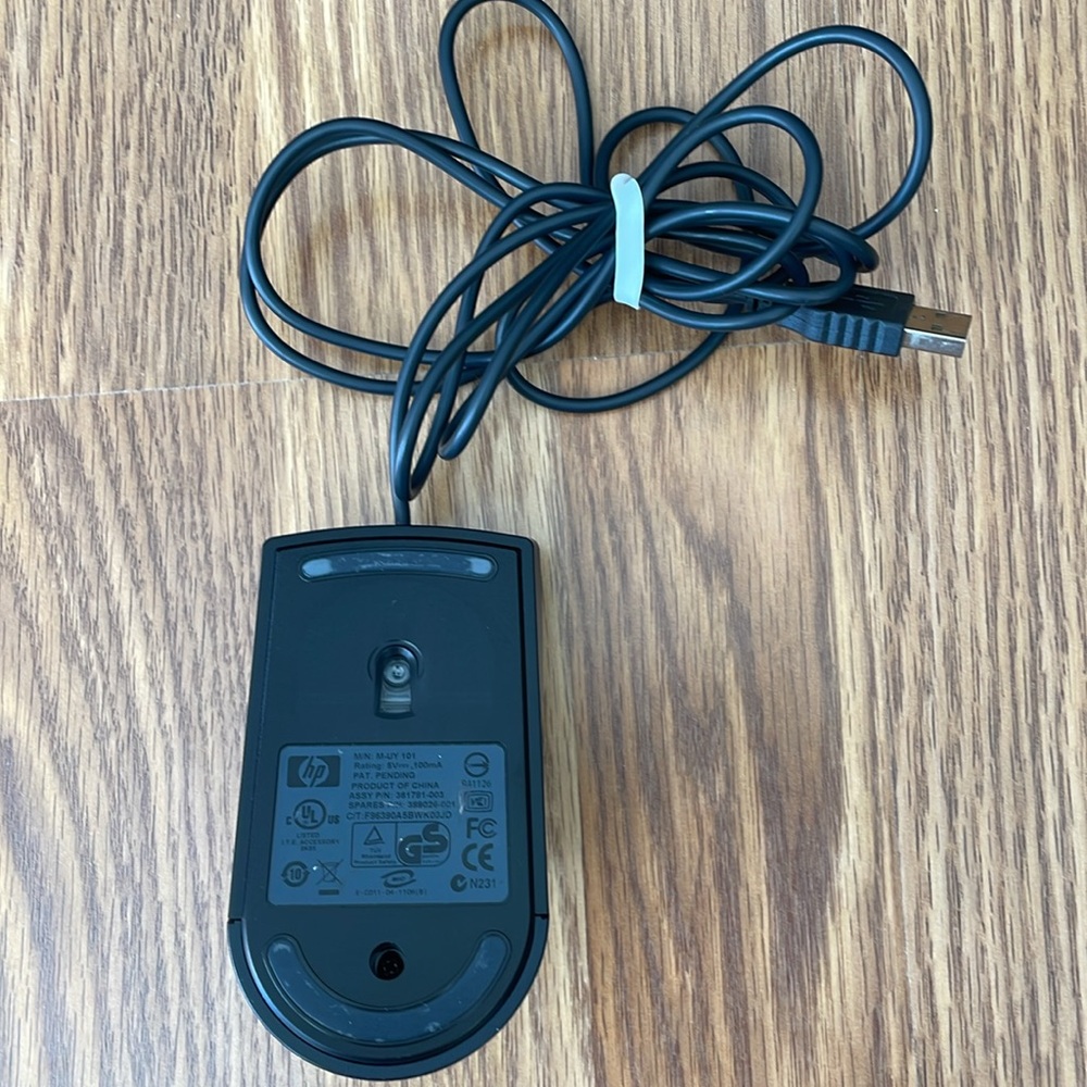 Used HP USB Optical 3 Button Mouse (No scroll wheel) DY651A - Picture 2 of 4